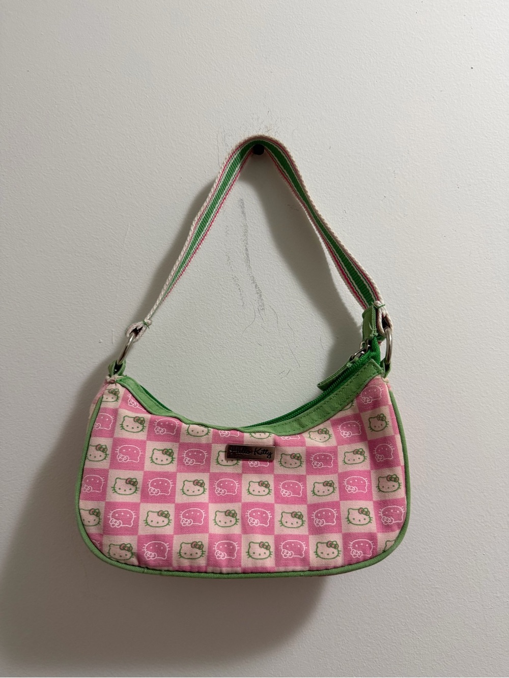 Y2K Sanrio Hello Kitty Handbag Green and Pink